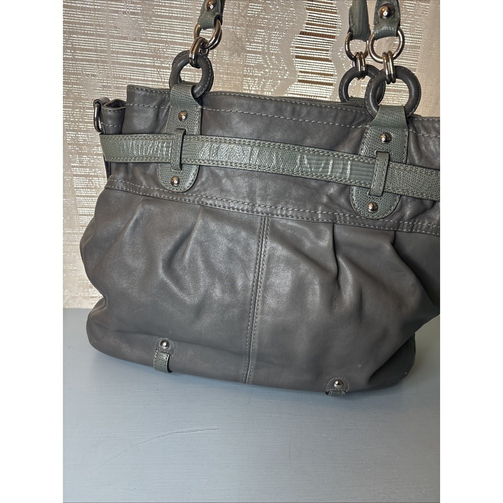 COACH Metallic Gray Leather, Legacy Shoulder Business Tote Bag, Large, 13205 - Picture 8 of 16